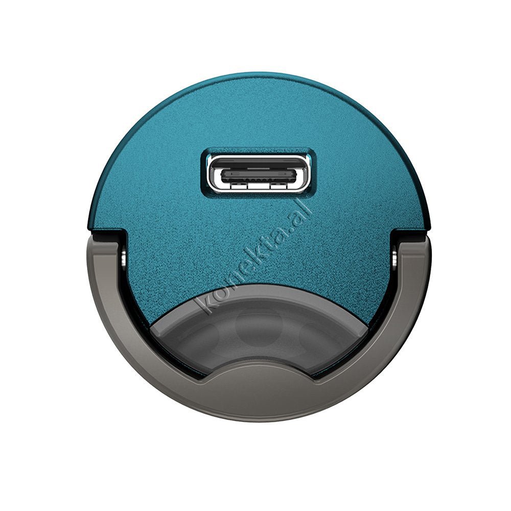 Baseus Mini Car Charger, Grey / Blue - Thumbnail 9