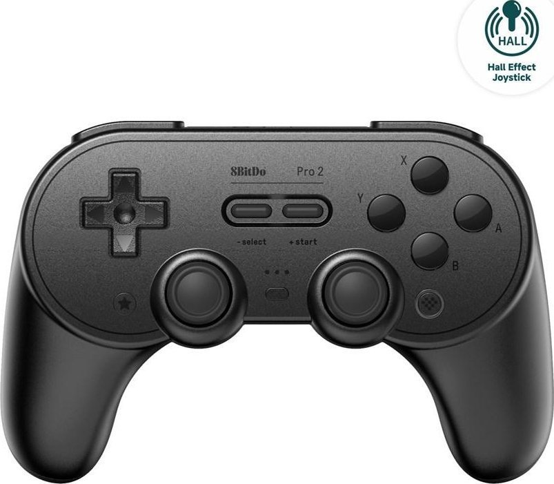 8BitDo Pro 2 Controller, Wireless, Black - Image 1