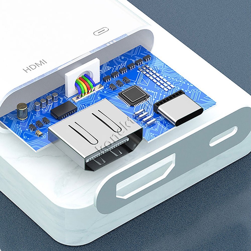 XO Lightning to HDMI Adapter, 15cm - Thumbnail 6