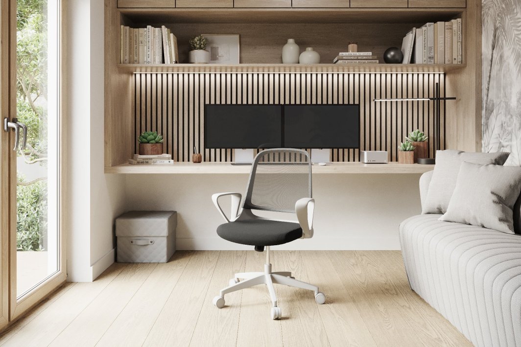 SENSE7 Sopty Chair, White/Grey - Thumbnail 12