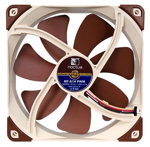 Noctua NF-A14 PWM Fan, 14 cm, Brown - Thumbnail 4