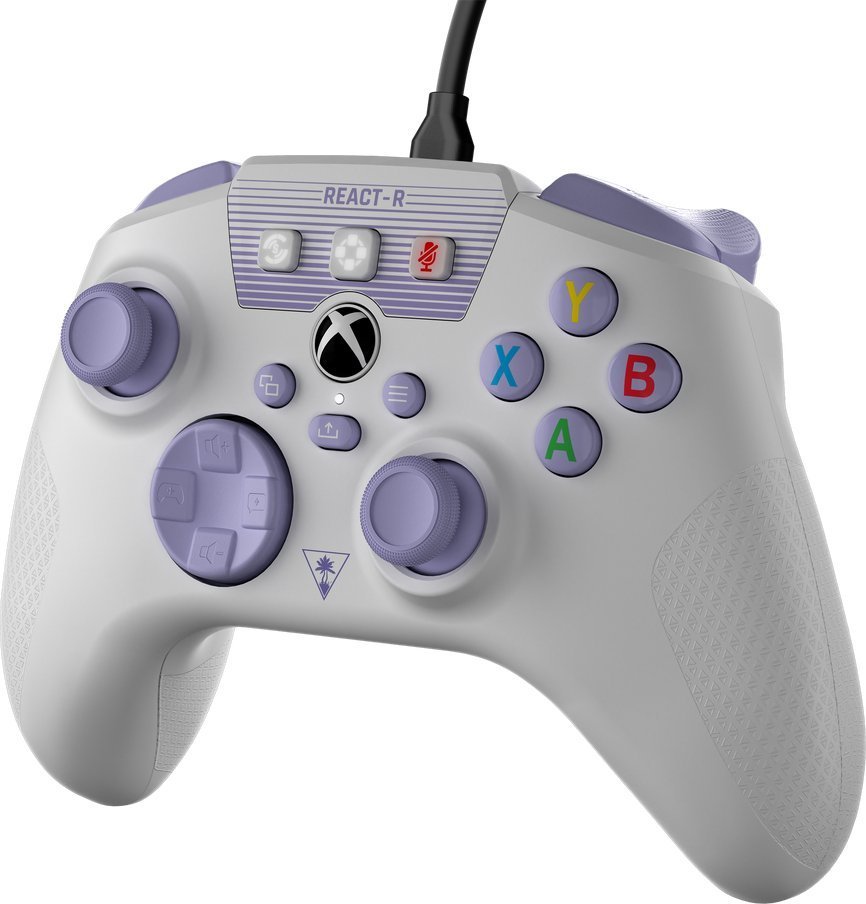Turtle Beach React-R Controller, Wired, White / Purple - Thumbnail 2