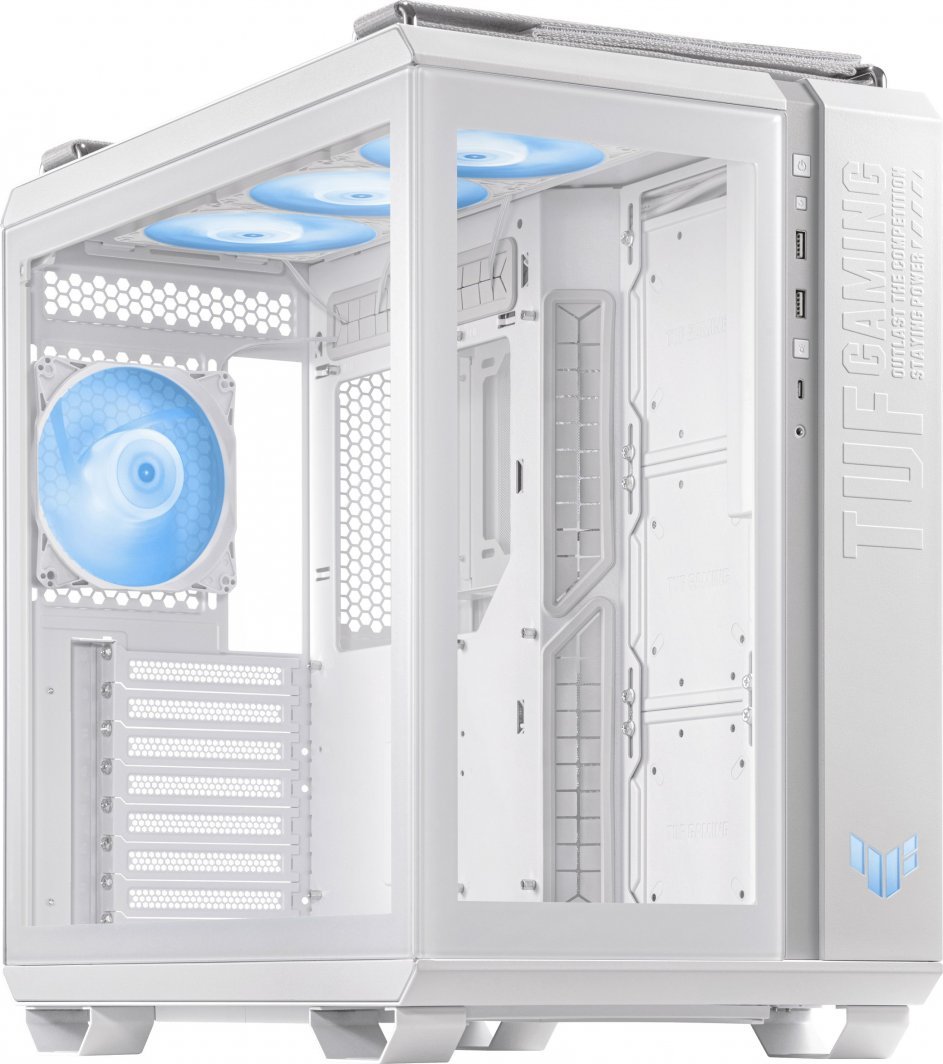 Asus TUF Gaming GT502 PLUS TG ARGB Case, White, Midi Tower - Thumbnail 12