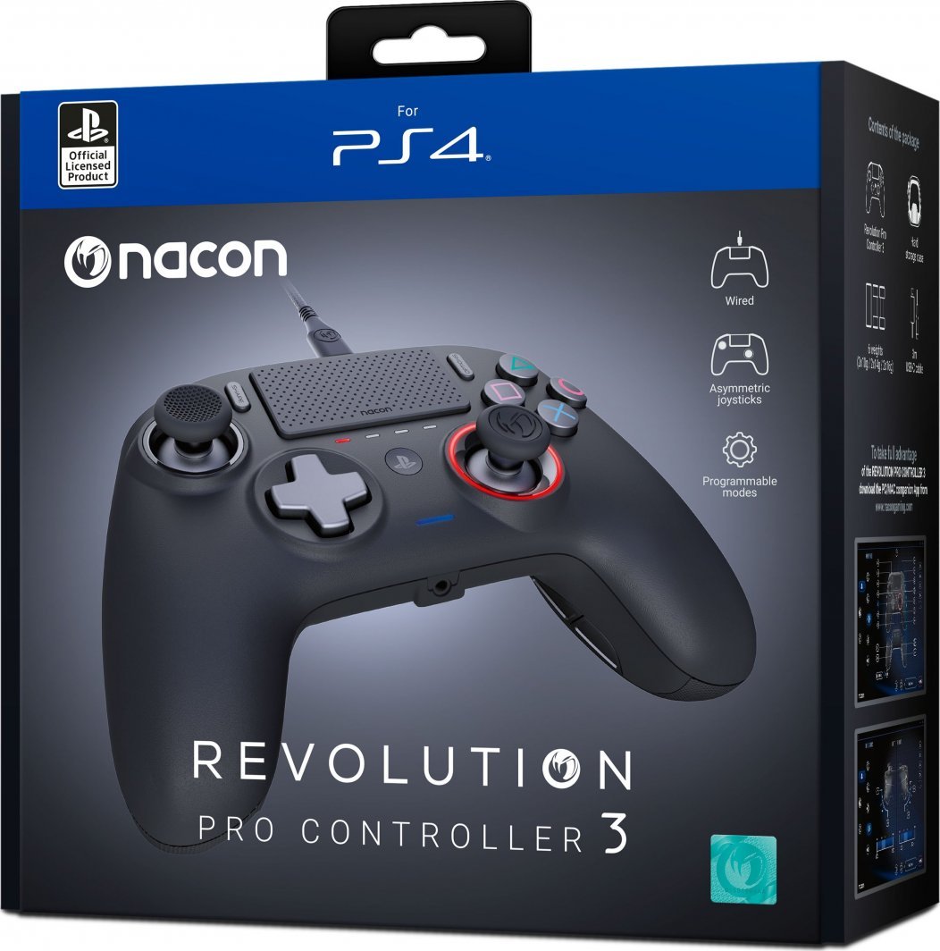 Nacon Revolution Pro Controller, Wireless, Blue - Thumbnail 4