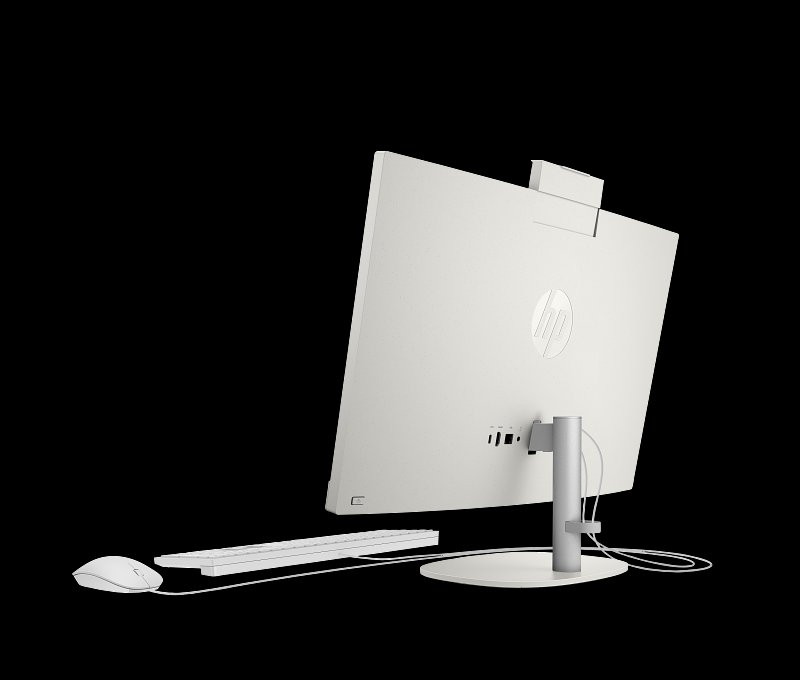 HP 24-CR0012NH All-in-One PC, 23.8" FHD, 8GB RAM, 512GB SSD, White - Thumbnail 3