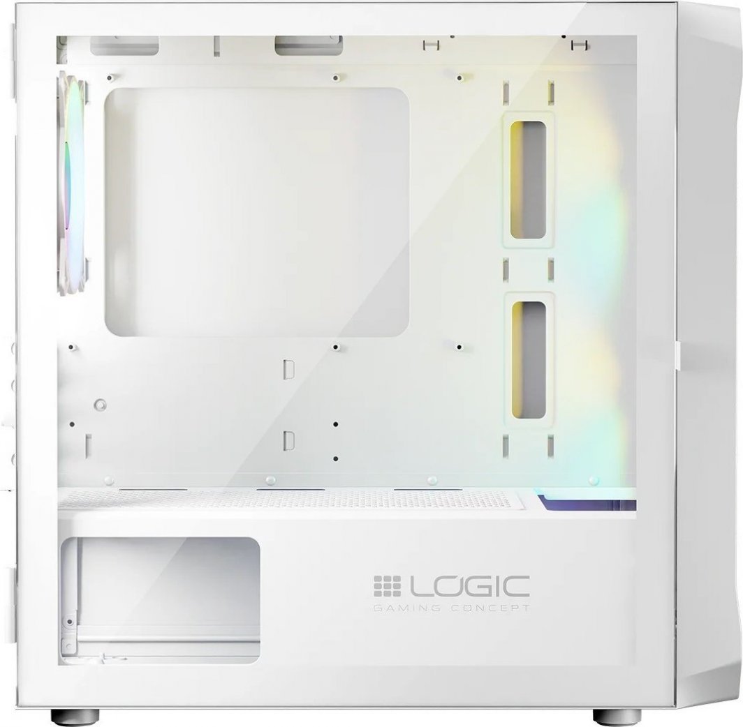 Logic Concept Portos Mini ARGB Case, White, Mini Tower - Thumbnail 3