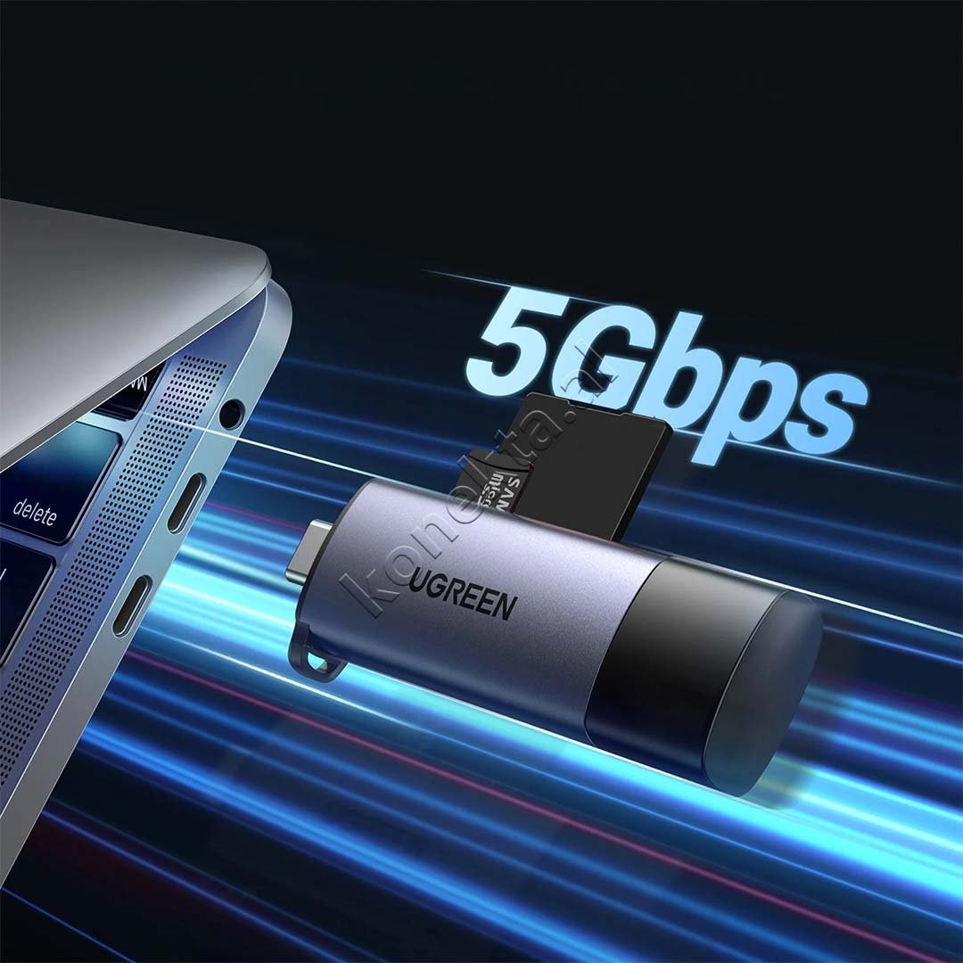 UGreen Adaptor Me Portë USB-A Dhe USB-C Për Kartë TF Dhe SD - Thumbnail 7