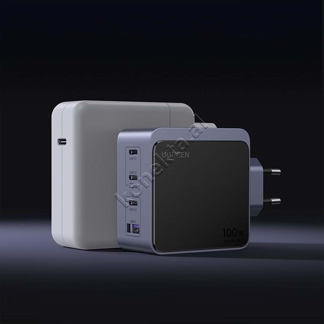 UGreen Nexode 100W Charger, Grey, USB-A & 3xUSB-C - Thumbnail 4