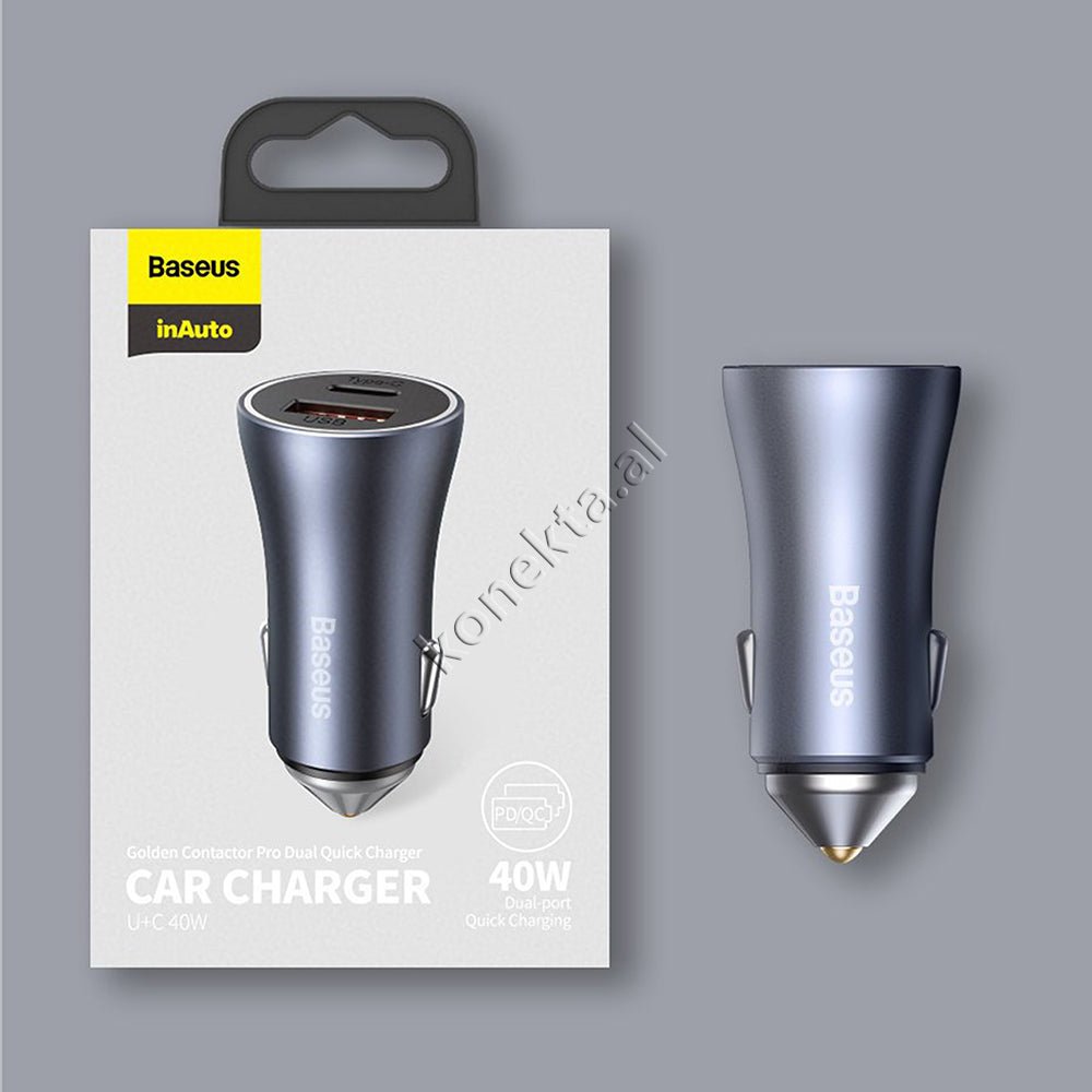 Baseus Car Charger 40W with USB Type-C Cable - Thumbnail 21