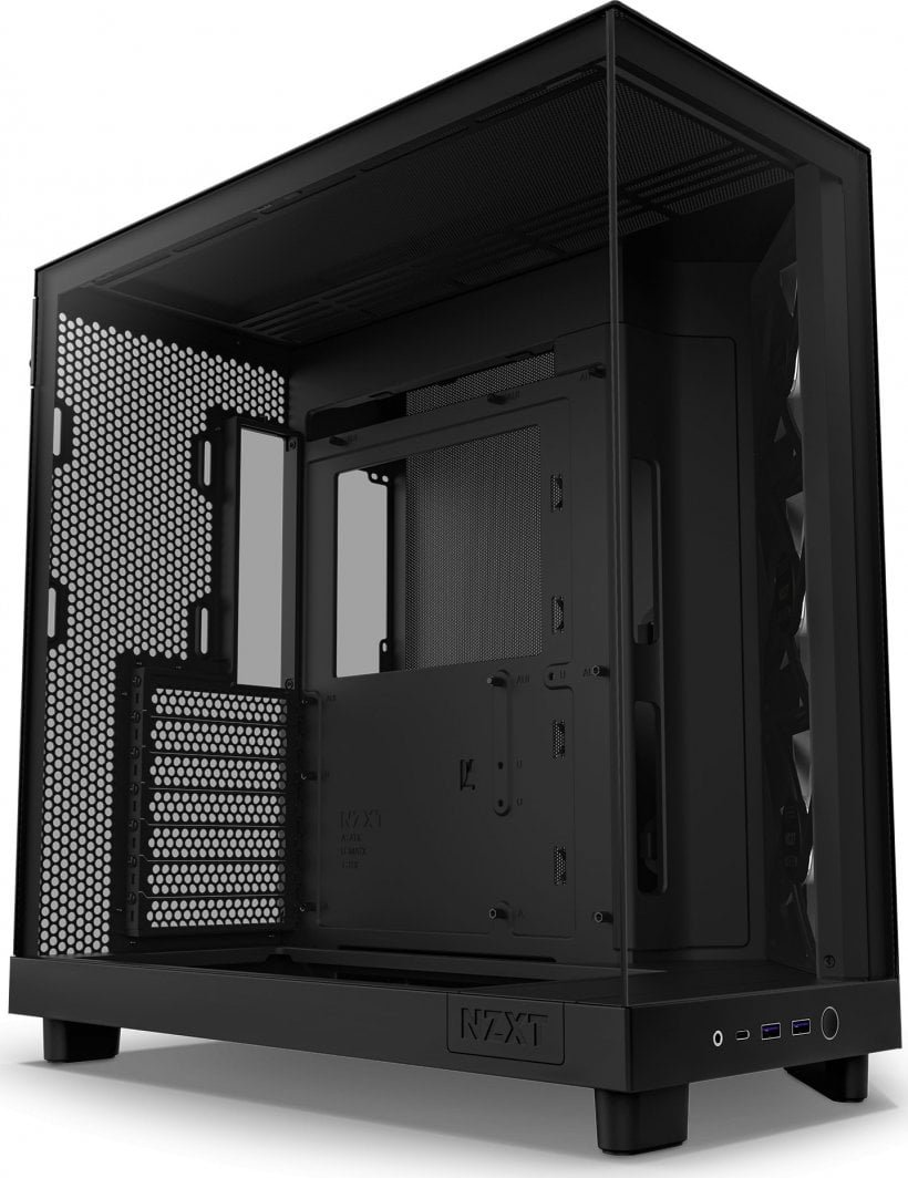 NZXT H6 Flow Case, Black - Thumbnail 3