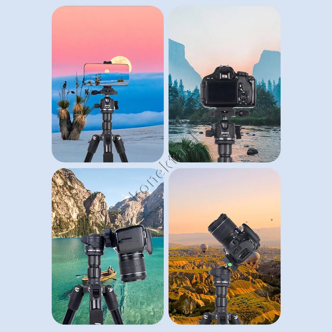 Jmary Tripod, Çmontueshëm me Kokë Profesionale, Gjatësi e Rregullueshme - Thumbnail 4