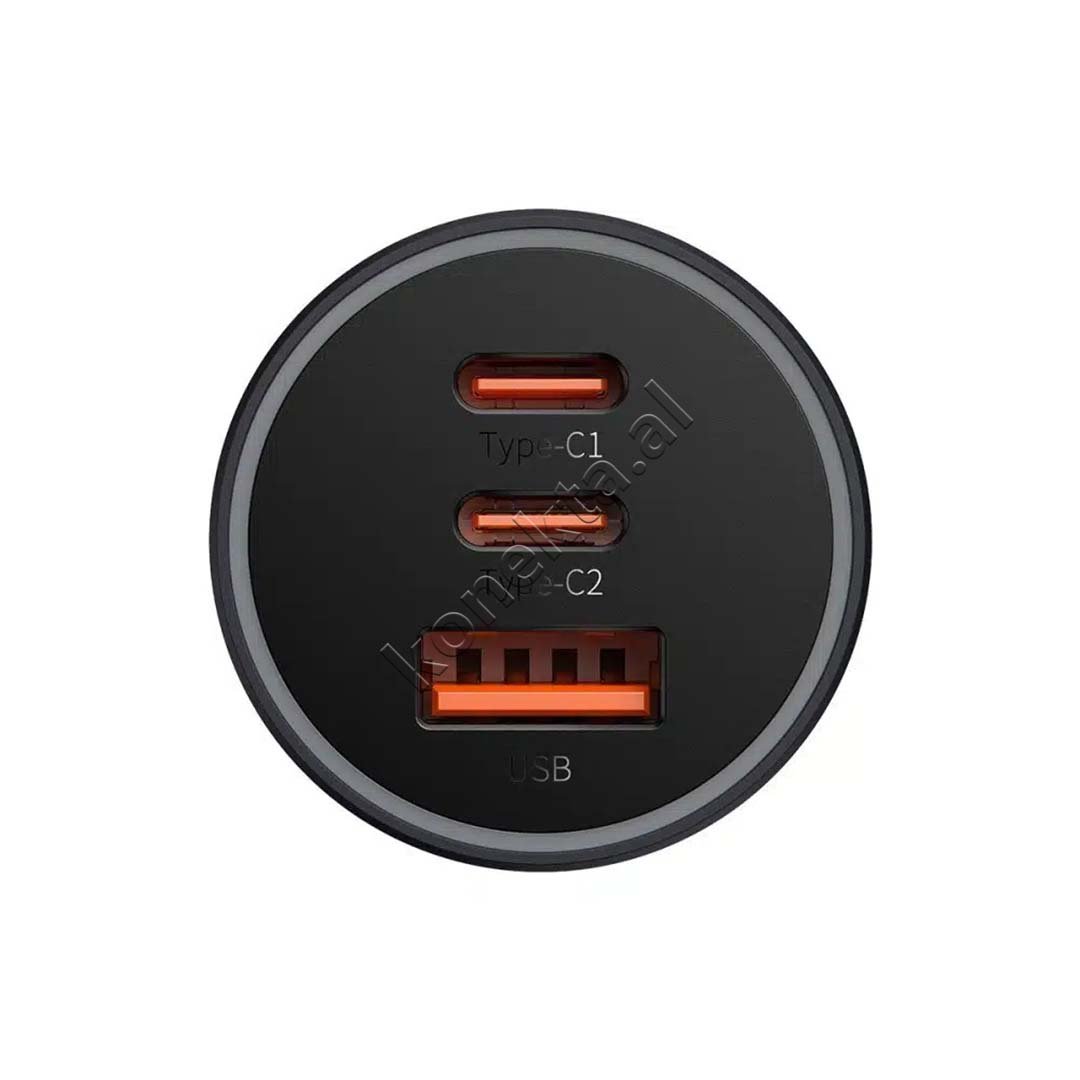 Baseus Adaptor Karikimi 65W Me 2 Porta USB-C Dhe Nje Porte USB-A - Thumbnail 5