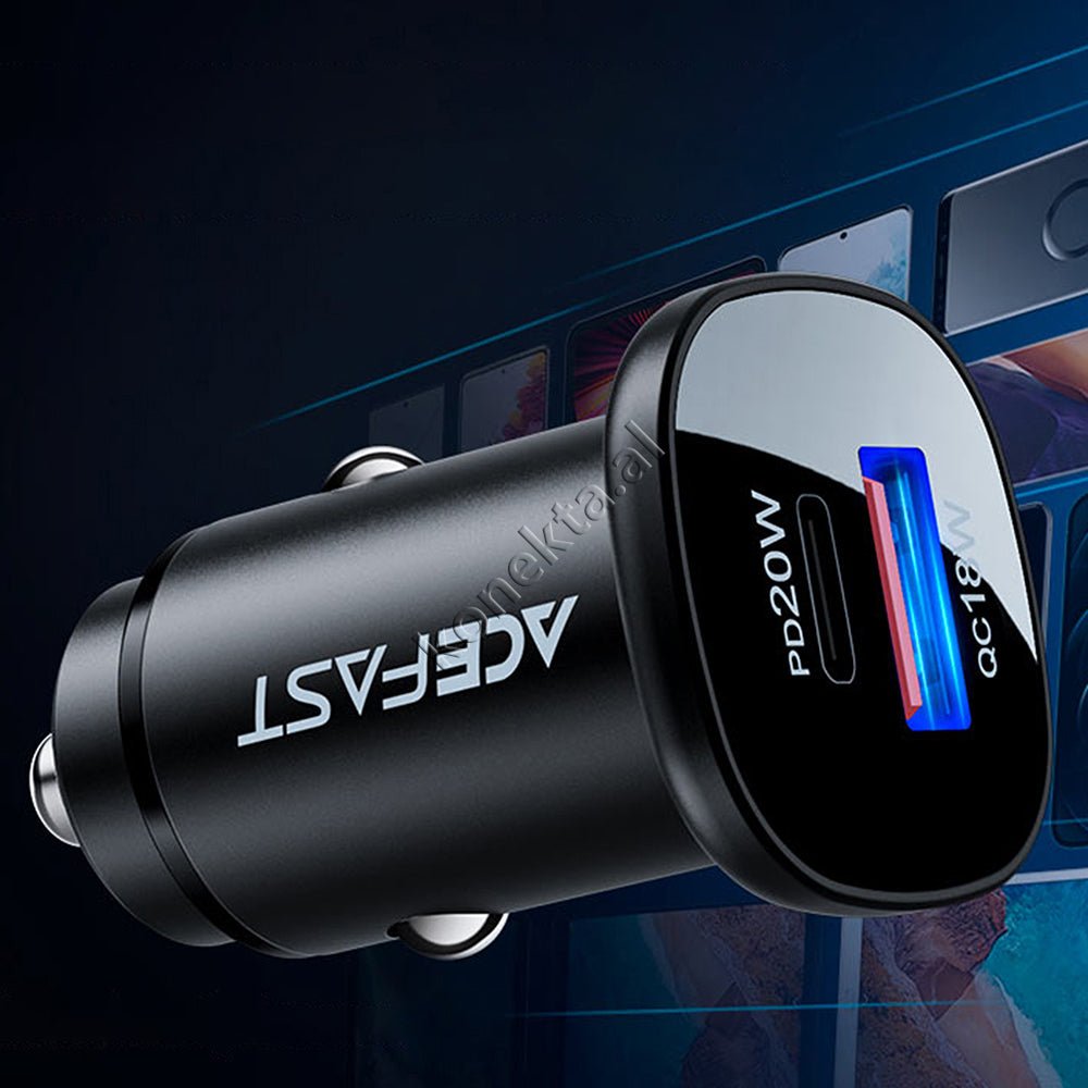 AceFast Car Charger 38W with USB and Type-C Ports - Thumbnail 11