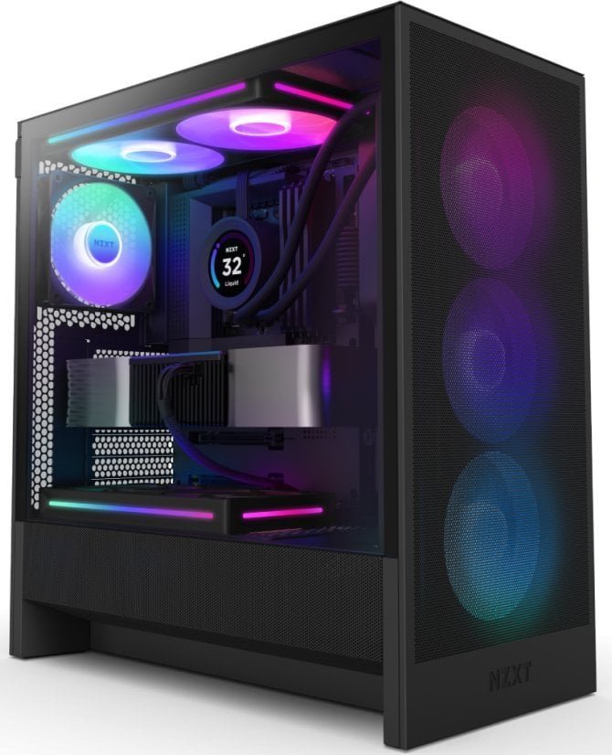 NZXT H5 Flow RGB (2024) Case, Black - Image 1