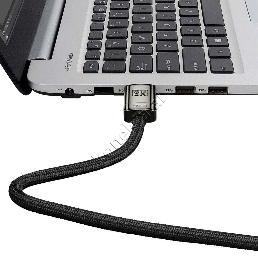 Baseus HDMI Cable, 2m, HDMI 2.1, 8K, Black - Thumbnail 6