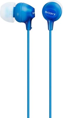 Sony MDR-EX15APLI Headphones, Blue - Image 1