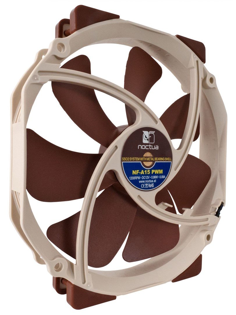 Noctua NOC-NF-A15-PWM Fan, 14 cm, Beige / Brown - Thumbnail 2