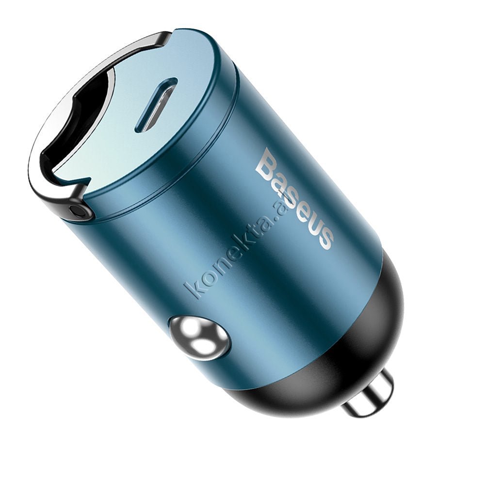 Baseus Mini Car Charger, Grey / Blue - Thumbnail 12
