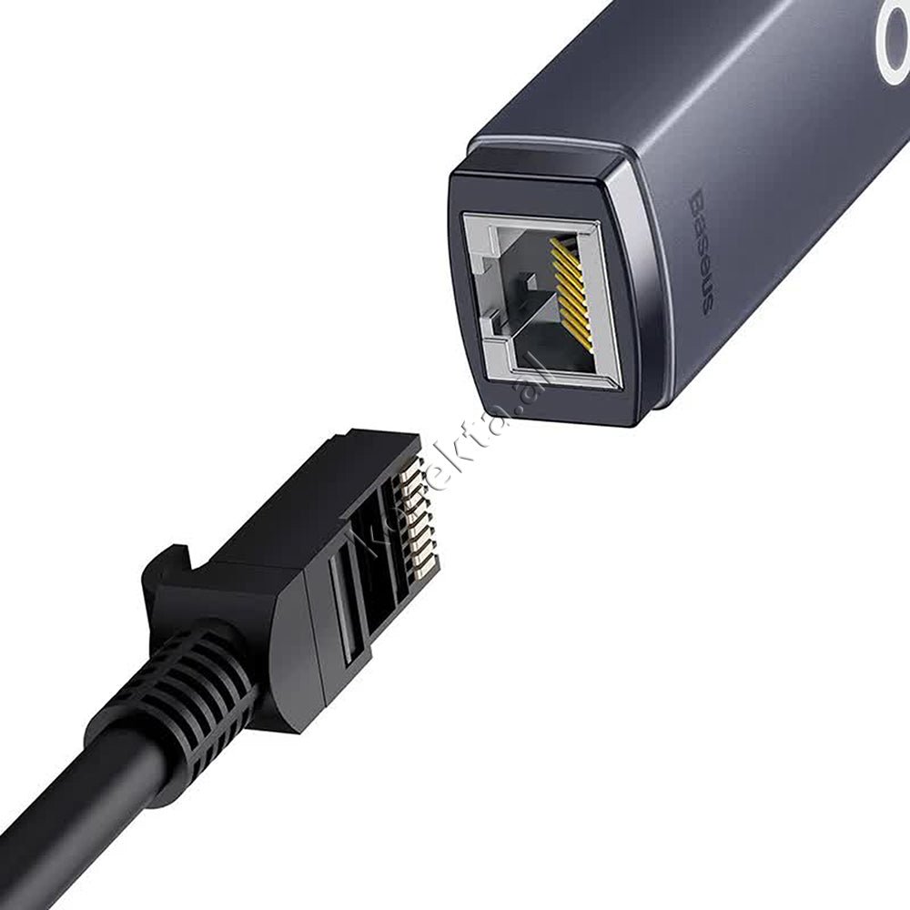 Baseus RJ45 LAN Adapter with Type-C Cable, Black, 15cm - Thumbnail 8