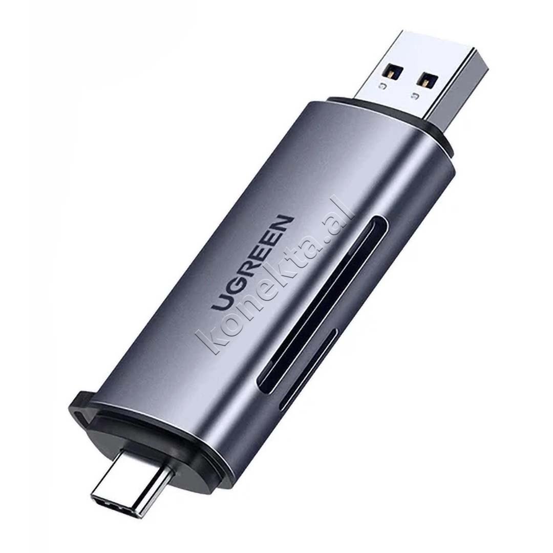 UGreen USB Card Reader with USB-A and USB-C Ports for TF and SD Cards - Thumbnail 2