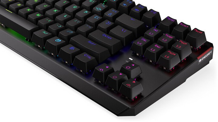 Endorfy Thock TKL Blue Keyboard, Kailh Blue, US, Black - Thumbnail 8