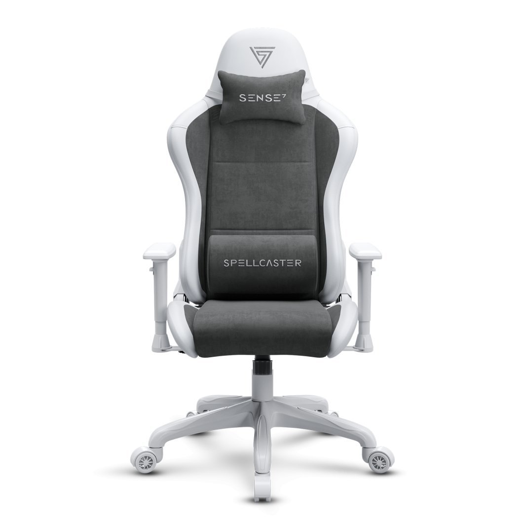 SENSE7 Spellcaster FUKU Chair, Material + Leather, Grey/White - Thumbnail 2
