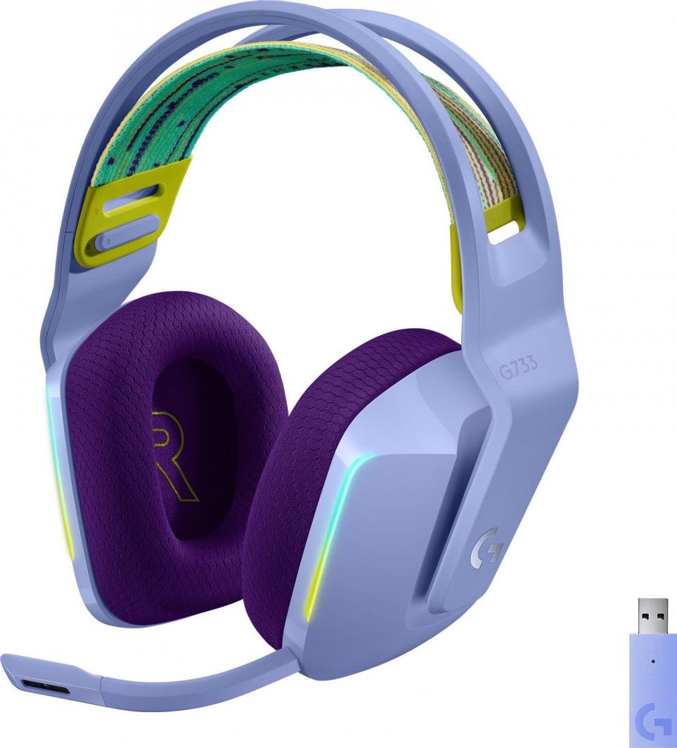 Logitech G733 Lightspeed Headphones, Violet - Image 1