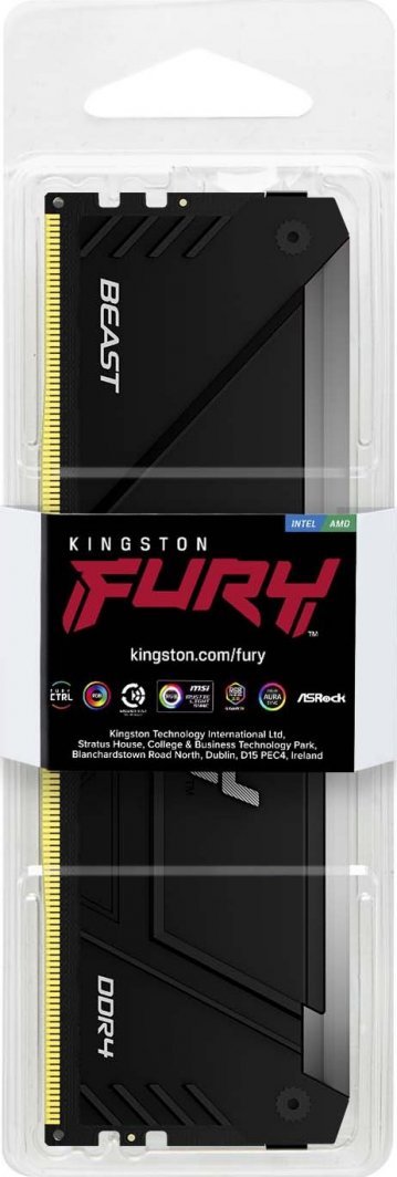 Kingston Fury Beast Memory, DDR4, 8 GB, 3600 MHz, CL17, RGB - Thumbnail 3
