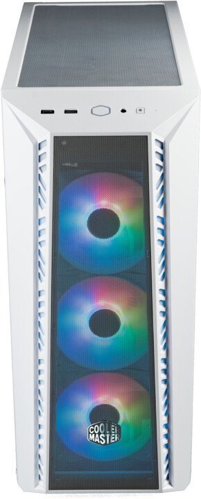 Cooler Master MasterBox 520 Mesh Case, Transparent Side, White - Thumbnail 3