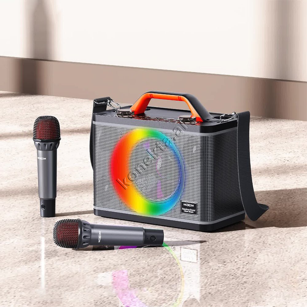 Moxom Bluetooth Speaker, 30W, Super Bass, with 2 Microphones for Karaoke - Thumbnail 3