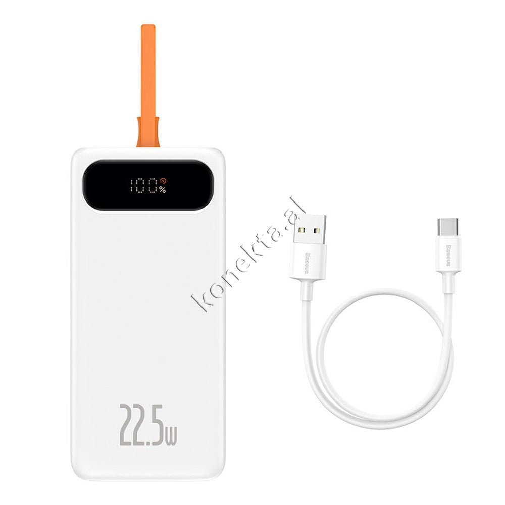 Baseus Battery, 10000mAh & 20000mAh, Black / White, 2 Ports and 1 Type-C Cable - Thumbnail 8