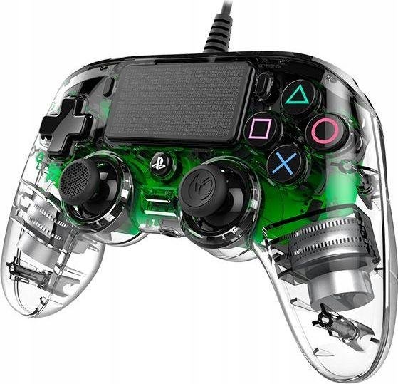 Nacon Illuminated Compact Controller, Wired, Transparent / Green - Thumbnail 3