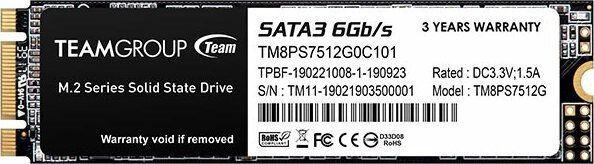 TeamGroup MS30 SSD, 512GB, M.2 2280 SATA III - Image 1