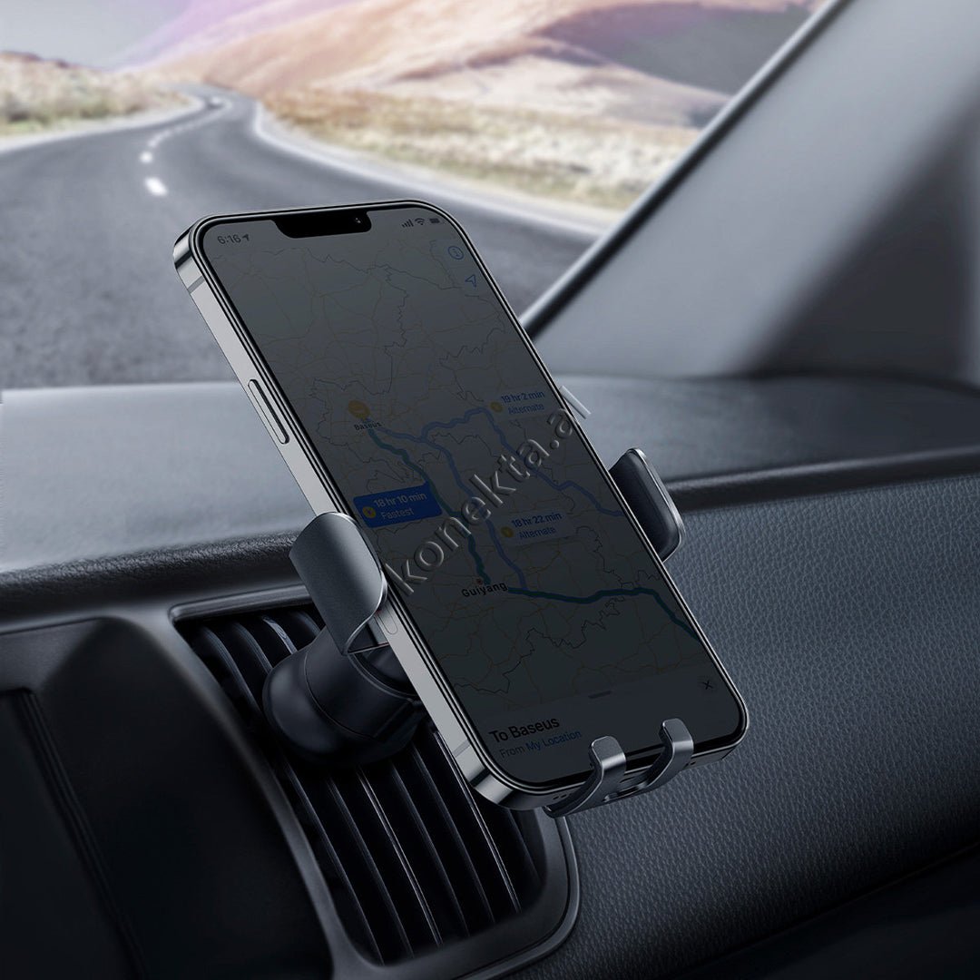 Baseus Metal Age II Phone Holder, Black with Red - Thumbnail 10