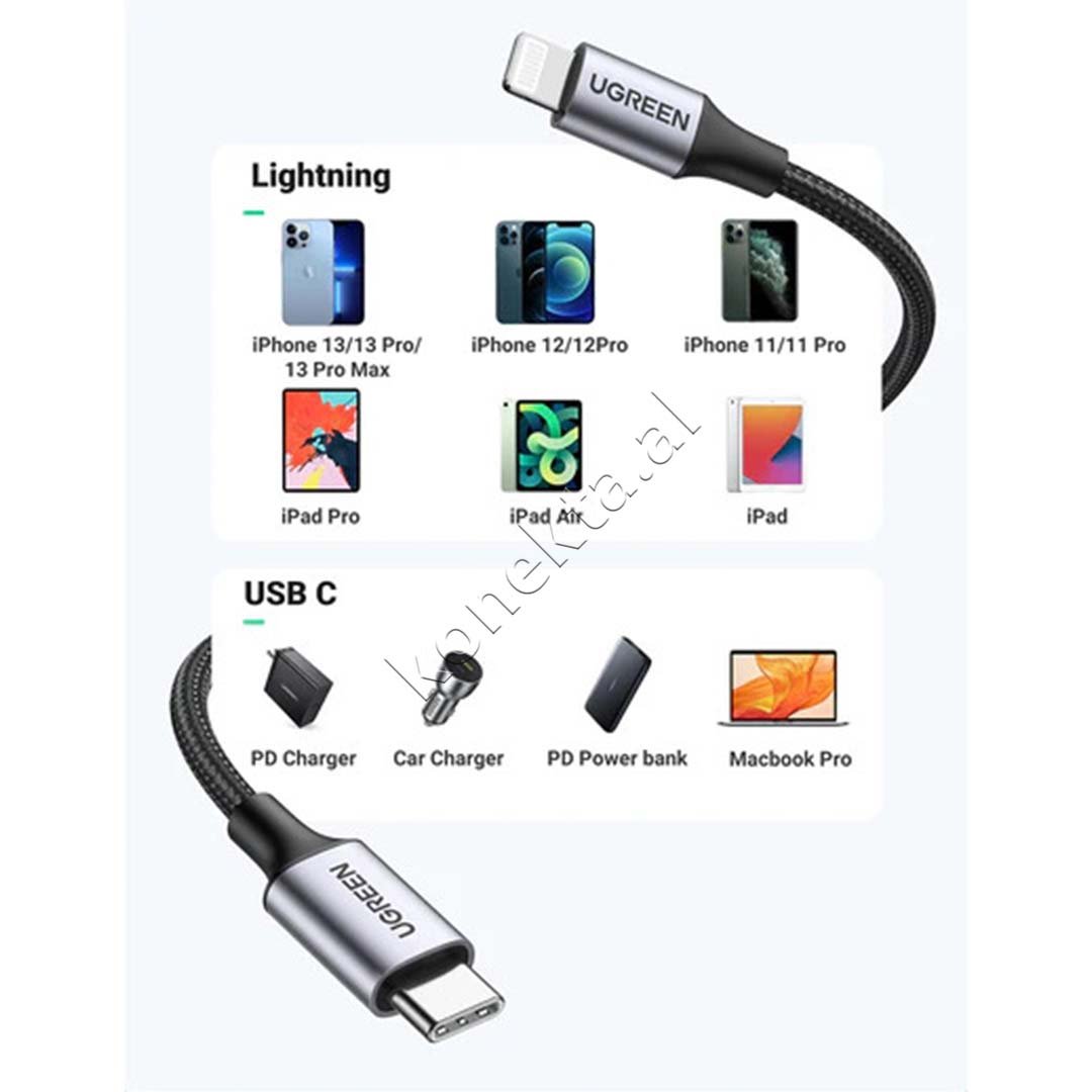 UGreen USB-C to Lightning Cable, 1m - Thumbnail 4