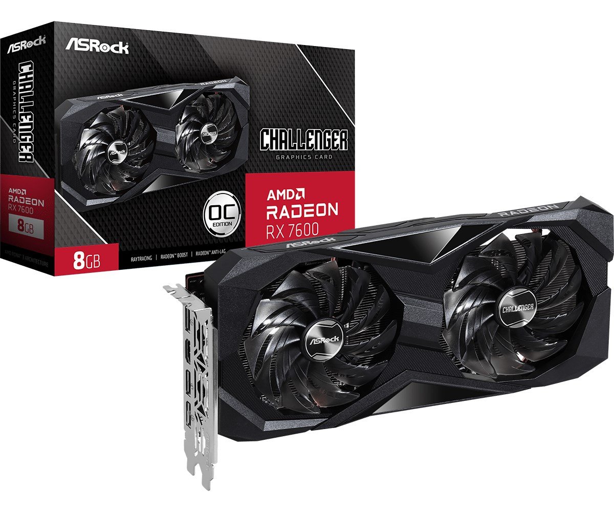 ASRock Radeon RX 7600 Challenger OC Graphics Card 8GB GDDR6 - Image 1