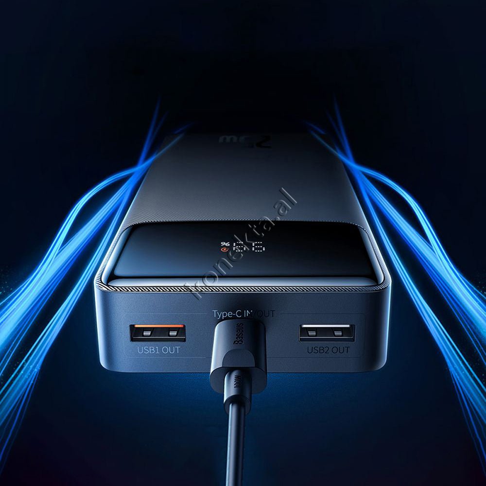 Baseus 20000mAh Power Bank, 25W, 3 Ports, Black / White - Thumbnail 16