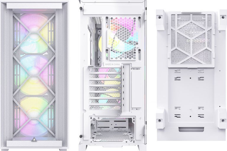 Montech AIR 1000 Premium Case, White, Midi Tower - Thumbnail 3