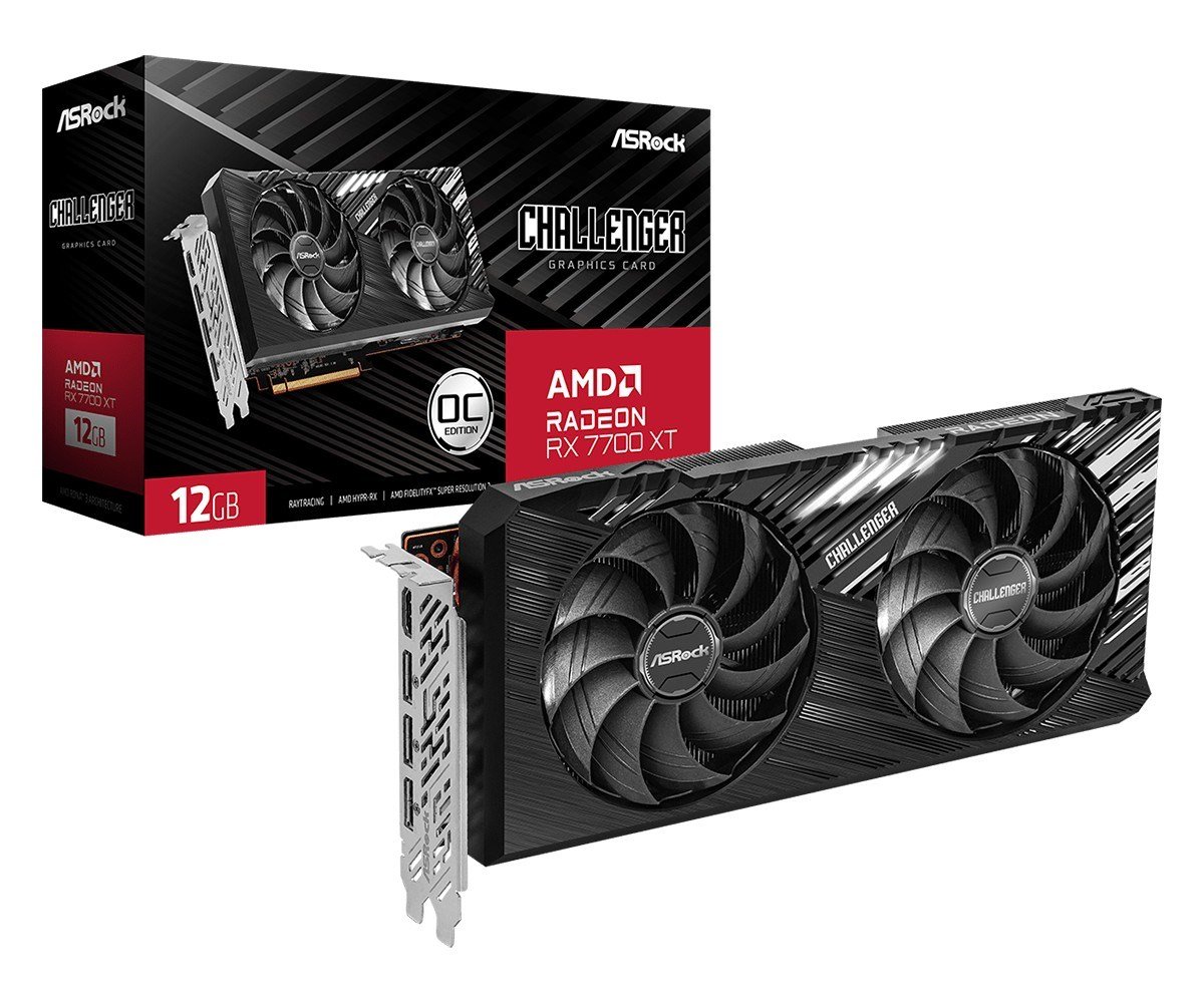 ASRock Radeon RX 7700 XT Challenger OC Graphics Card, 12GB GDDR6 - Thumbnail 6
