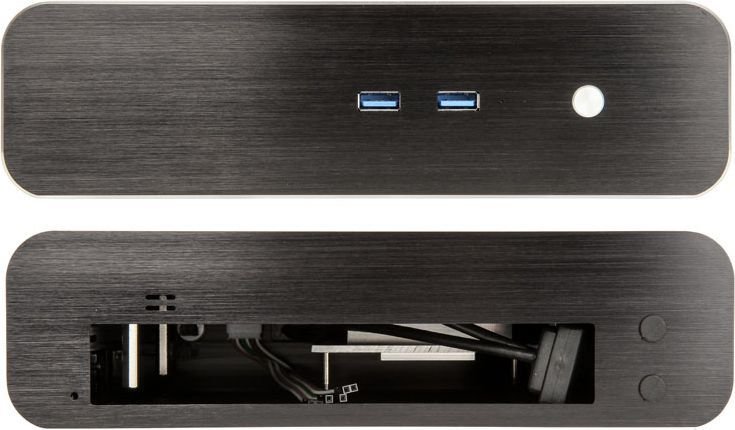 Akasa Euler S Fanless Thin Mini-ITX Case, 2xUSB 3.0, HTPC - Thumbnail 2