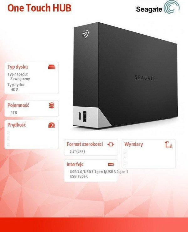Seagate One Touch Hub External Hard Disk, 4TB, Black/Silver - Thumbnail 7
