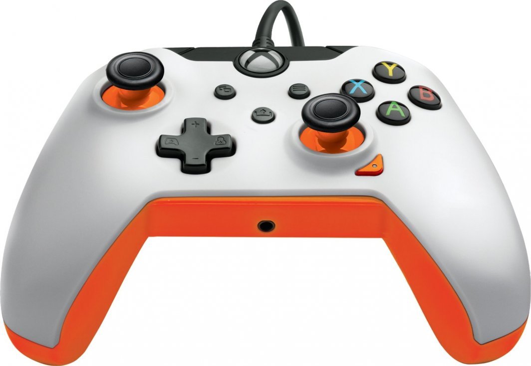 PDP Atomic White Controller, Wired, White / Orange - Thumbnail 2