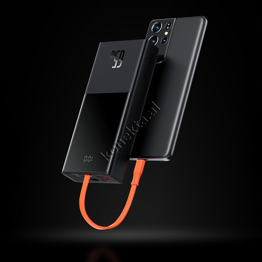 Baseus 65W 20000mAh Power Bank, Black, With 3 Ports and Type-C Cable - Thumbnail 11