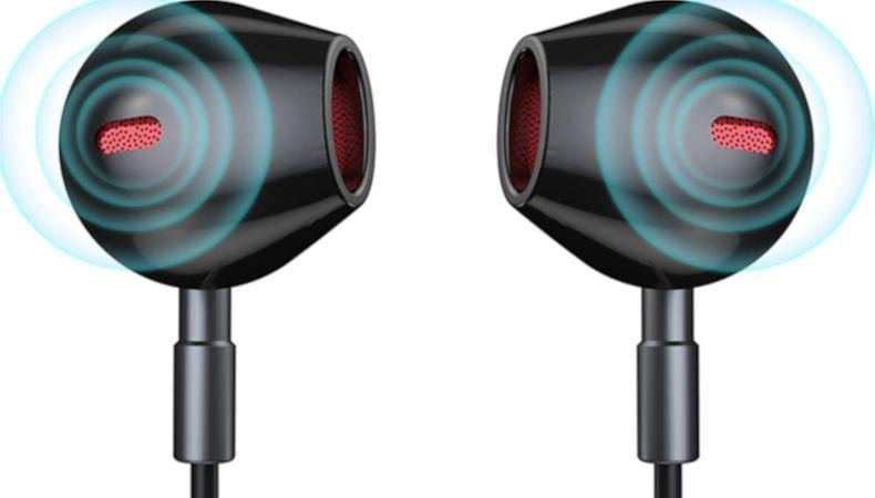 Lenovo Moving-Coil HE06 Headphones, Red - Image 1