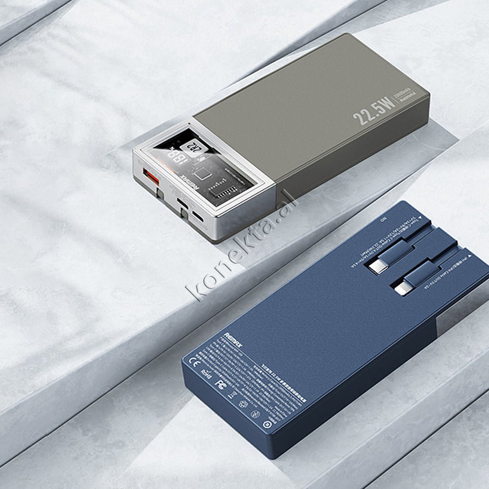 Remax 20000mAh External Battery, Blue / Silver - Thumbnail 8