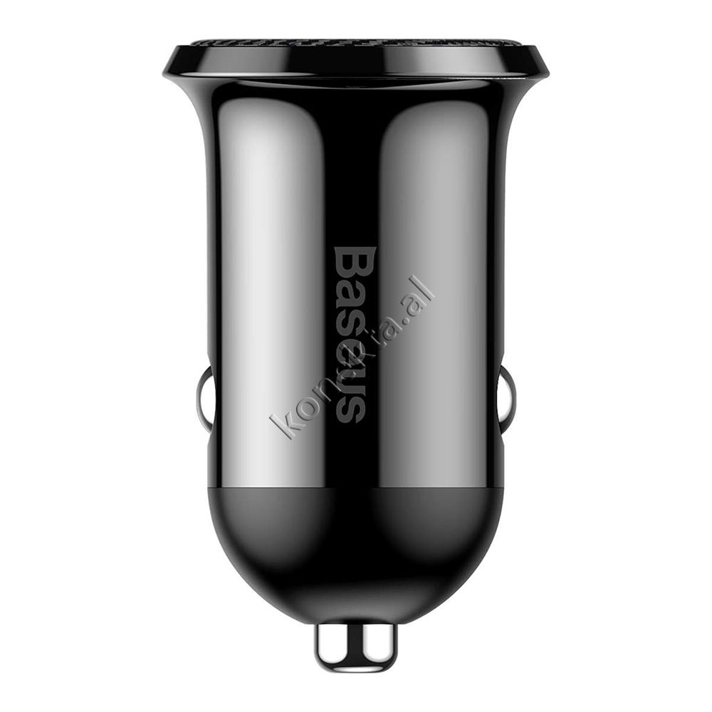 Baseus Car Charger, Black, Dual Port 4.8A - Image 1