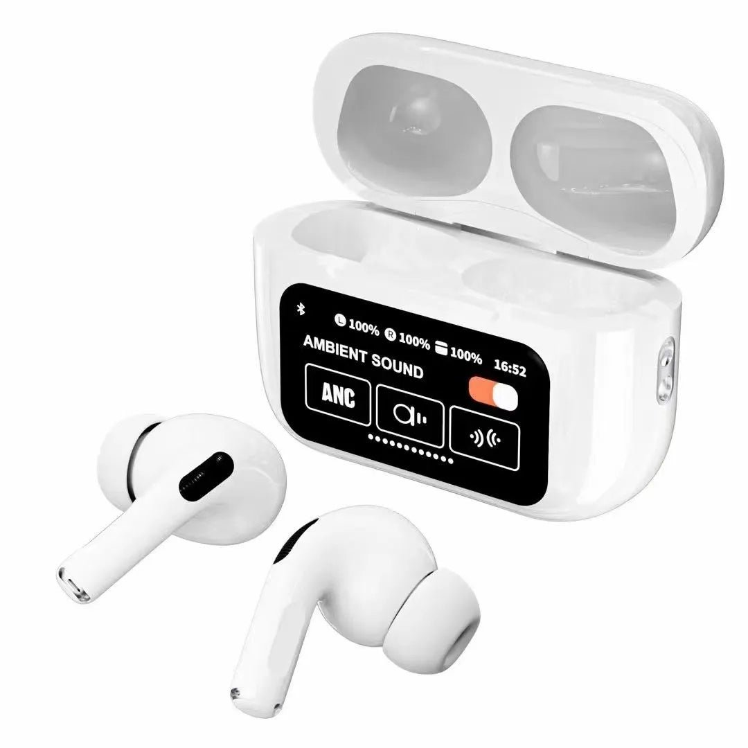 Airpods ANC/ENC Earbuds, White, Touch Screen - Thumbnail 9