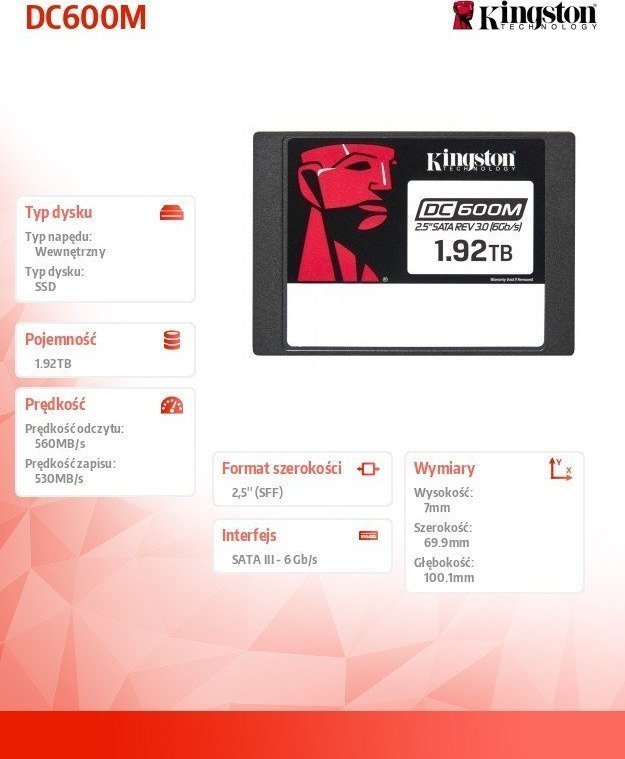 Kingston DC600M SSD, 2TB, 2.5" SATA III - Thumbnail 5