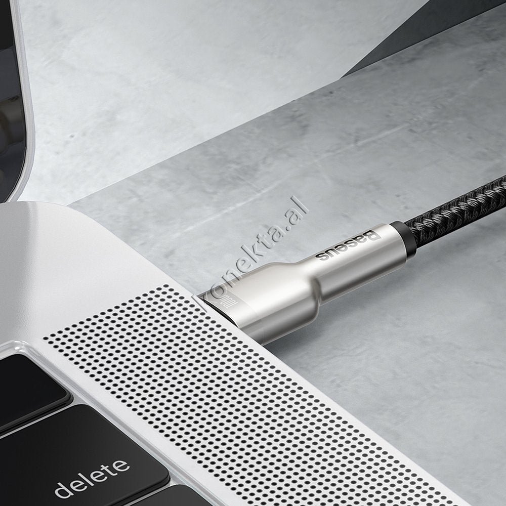 Baseus 100W Charging Cable, Type-C to Type-C, 2m, Black - Thumbnail 2