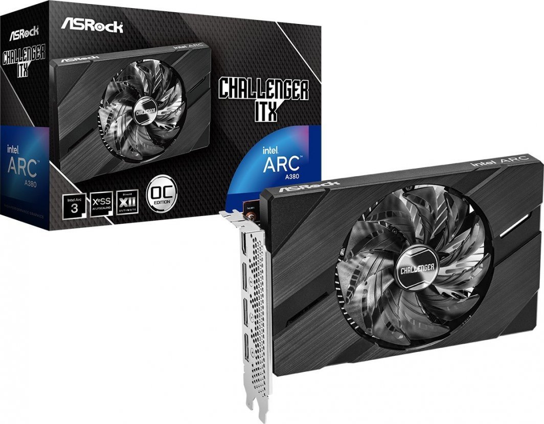ASRock Intel Arc A380 Challenger ITX OC Graphics Card 6GB GDDR6 - Image 1